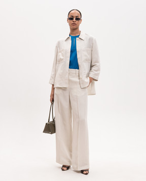 JOSEPH Simi ivory linen shirt JF009891