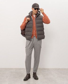 Brunello Cucinelli Orange cashmere cardigan M2200106