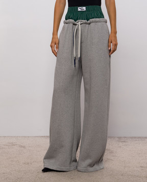 SSHEENA Puff grey melange insulated track pants 26FWPUFFTF26011