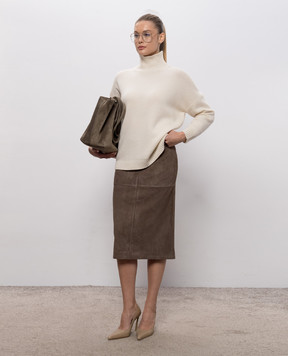 Max Mara Weekend Brown suede skirt PALMI WKDPALMI