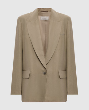 Peserico Khaki linen jacket A0111602606