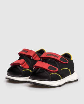DSQUARED2 Children's black sandals with logo 82647