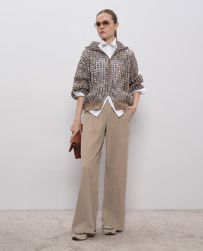 Brunello Cucinelli Beige corduroy pants MB178P9131