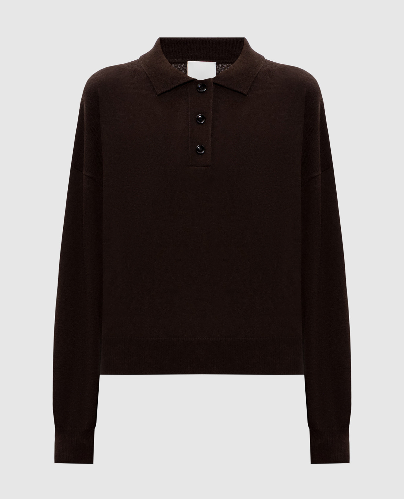 

Brown wool and cashmere polo shirt Allude