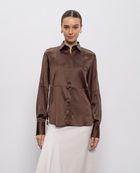Brunello Cucinelli Brown silk blouse M0C59NR516