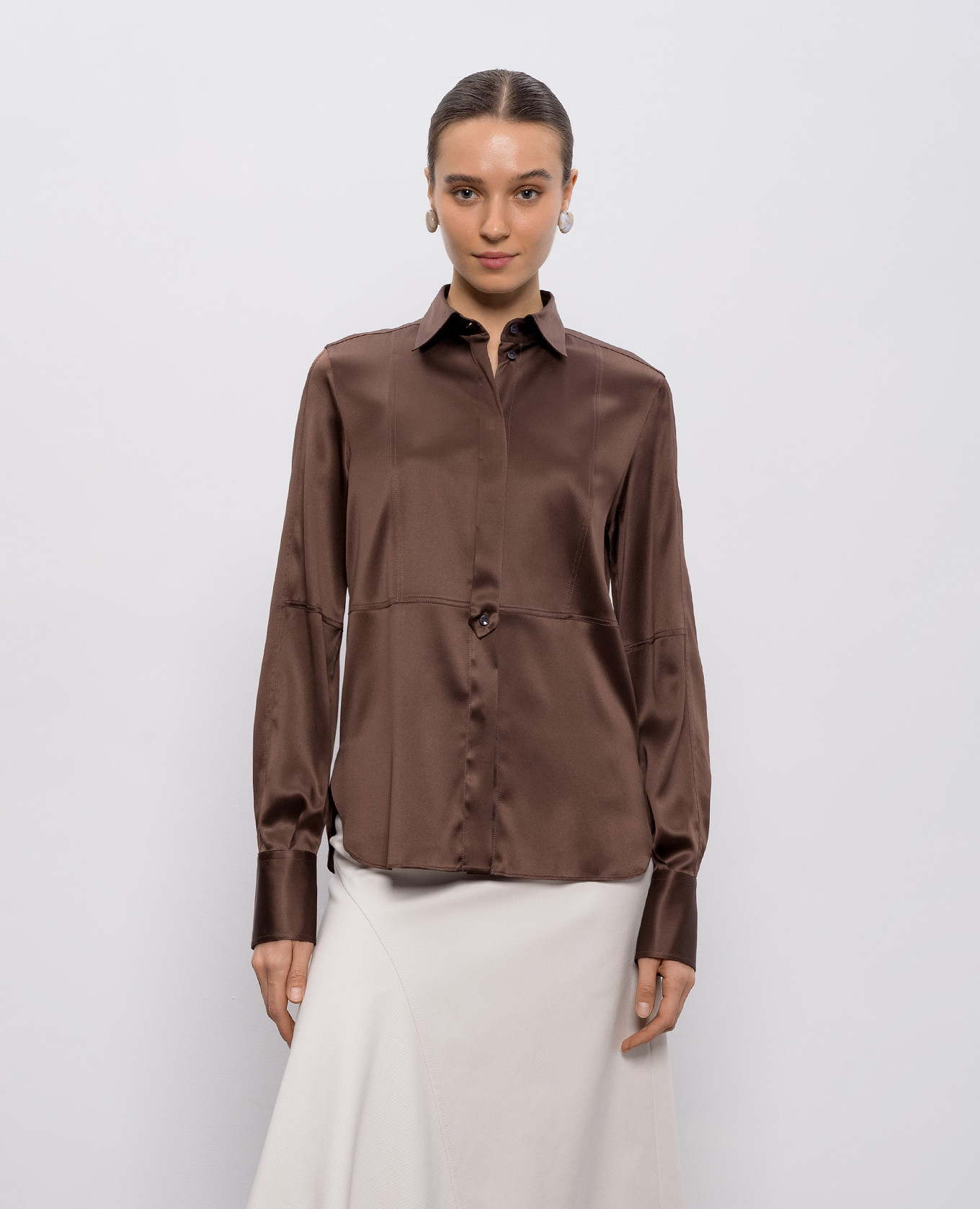 

Brown silk blouse Brunello Cucinelli