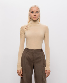 Ermanno Scervino Beige cashmere turtleneck D495M317APPYU