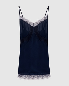 Twinset Blue T-shirt with lace 262AP2454