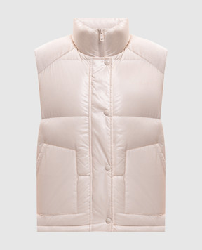 Sporty & Rich Ivory logo print down vest OW06282315CR12