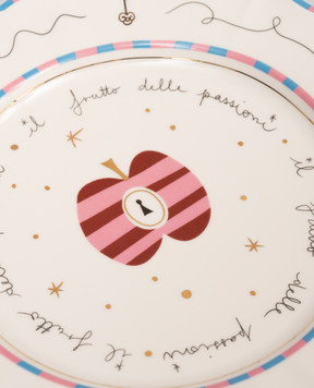 Bitossi Home White porcelain dinner plate Apple PAN01004
