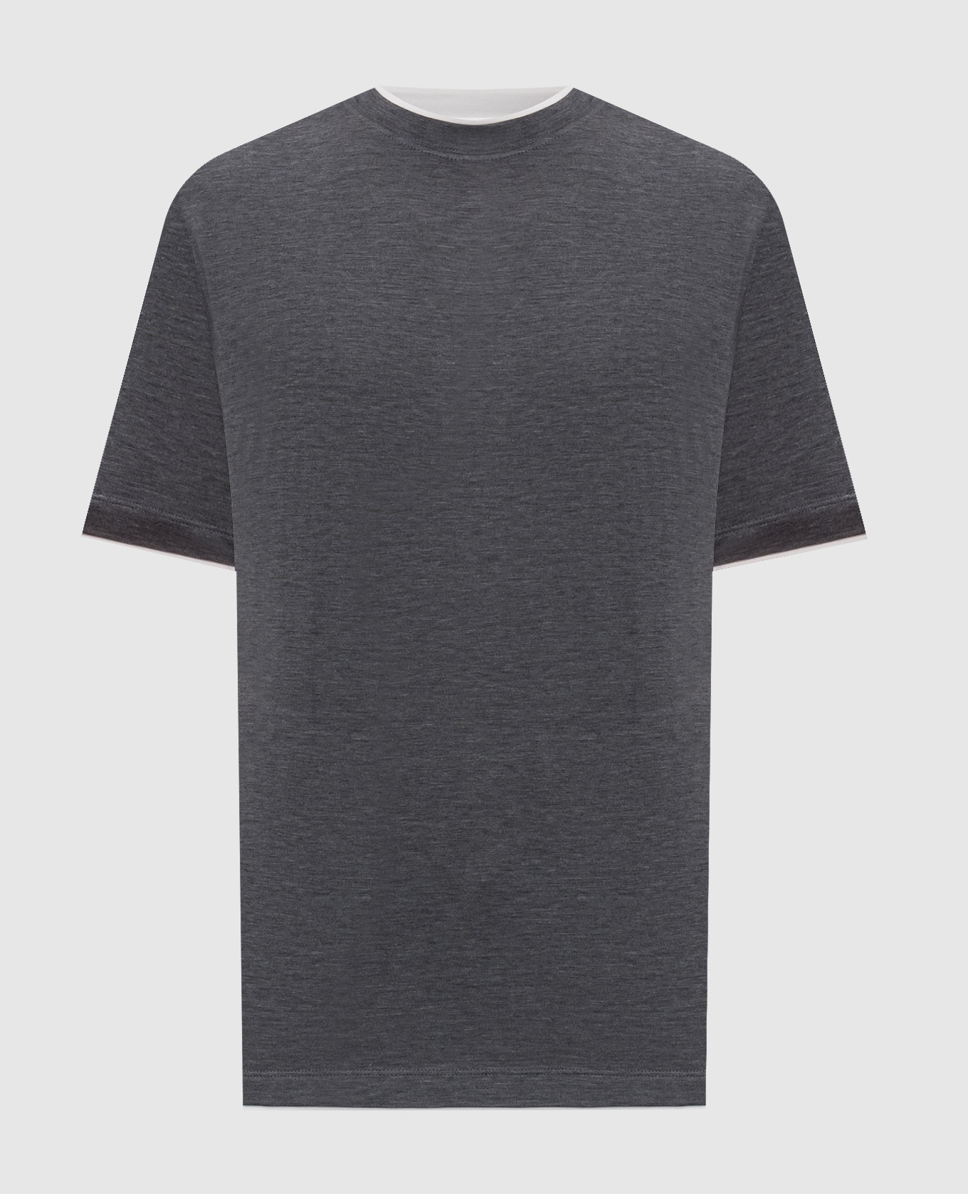 Gray silk T-shirt