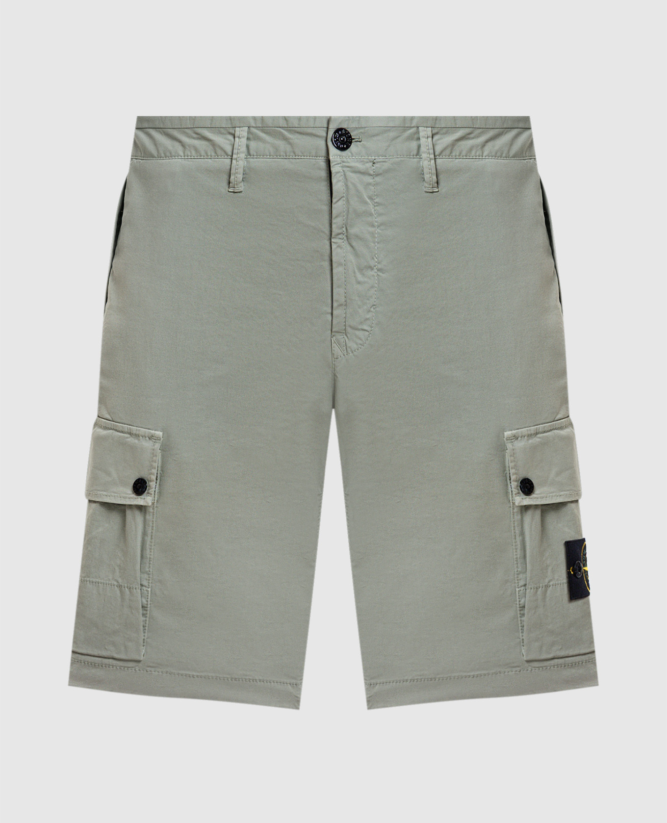 

Green cargo shorts with logo Stone Island