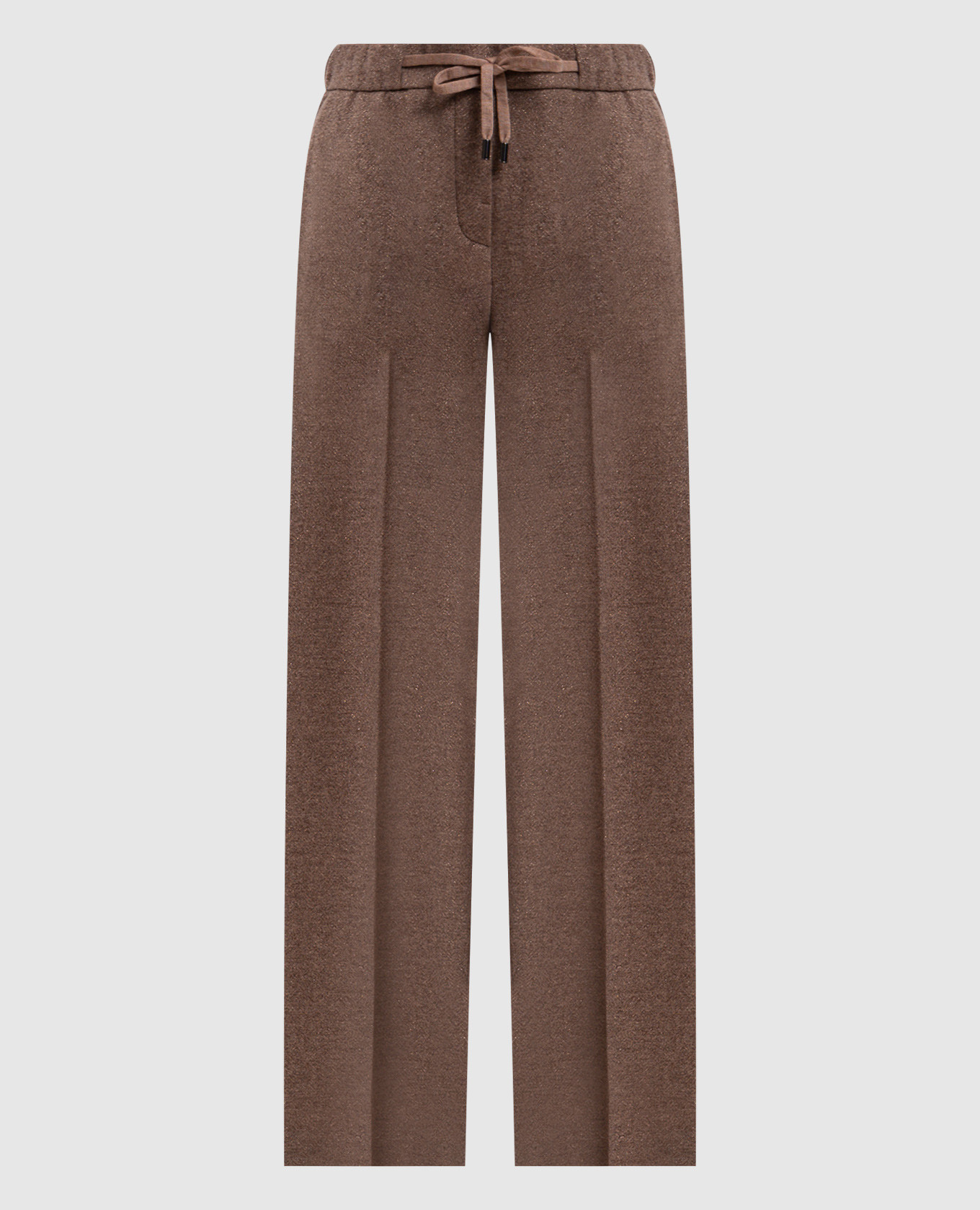 Bruine wollen en kasjmier broek