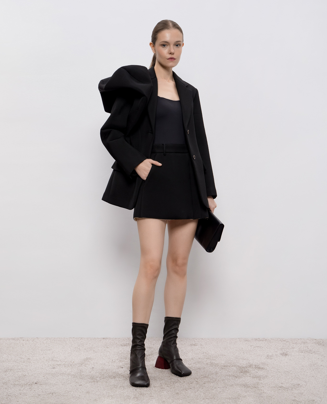 Black Tropical mini skirt UMA WANG 2