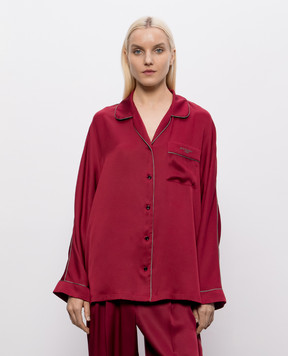 Givenchy Burgundy silk blouse BW61GW16Q5