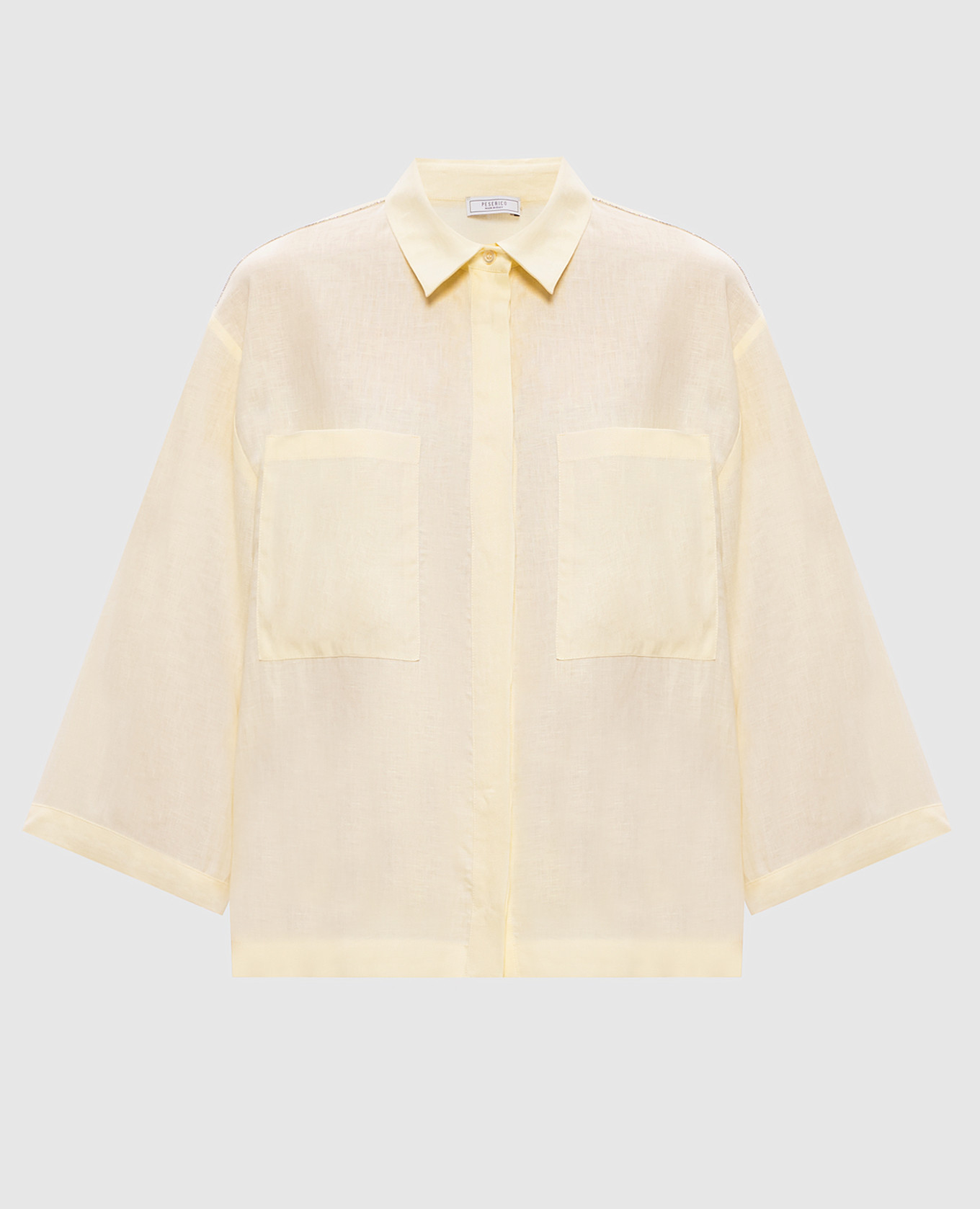 

Yellow linen shirt Peserico