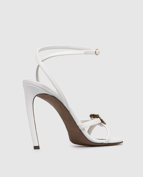 Dolce&Gabbana Devotion white leather sandals CR1984AP412