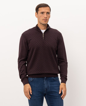 Stefano Ricci Purple wool, silk and cashmere jumper K202026L01F26394