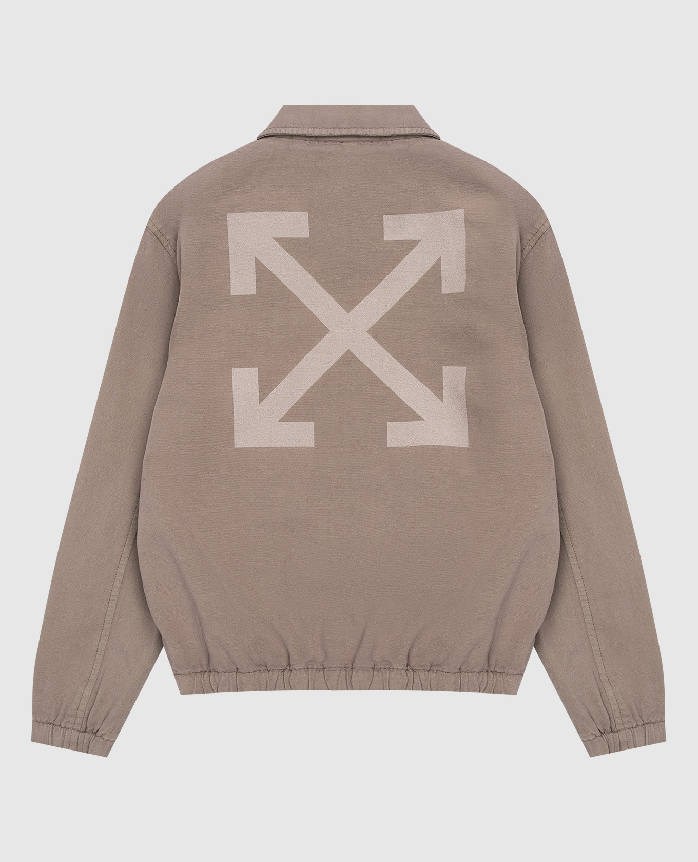 

Children's brown jacket with logo patch Off-White