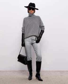 Ermanno Scervino Gray cashmere sweater D495M324JBV