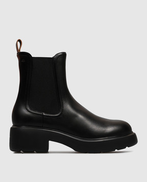 Santoni Black leather Chelsea boots WTEW72486NERHVRF