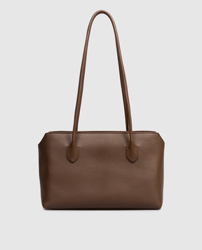The Row Terrasse brown leather tote bag W1292L97