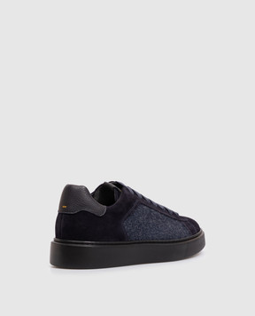 Doucal's Blue combination sneakers DU3322ALEXPJ881