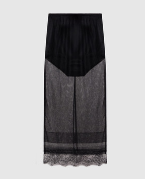 Dolce&Gabbana Black skirt with lace F4DLQTGDEAH