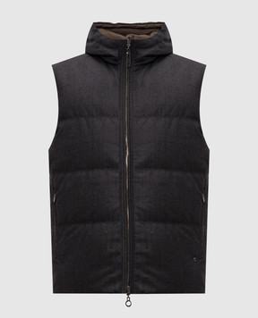 Stefano Ricci Reversible down vest with wool MZJ6300070W0007V