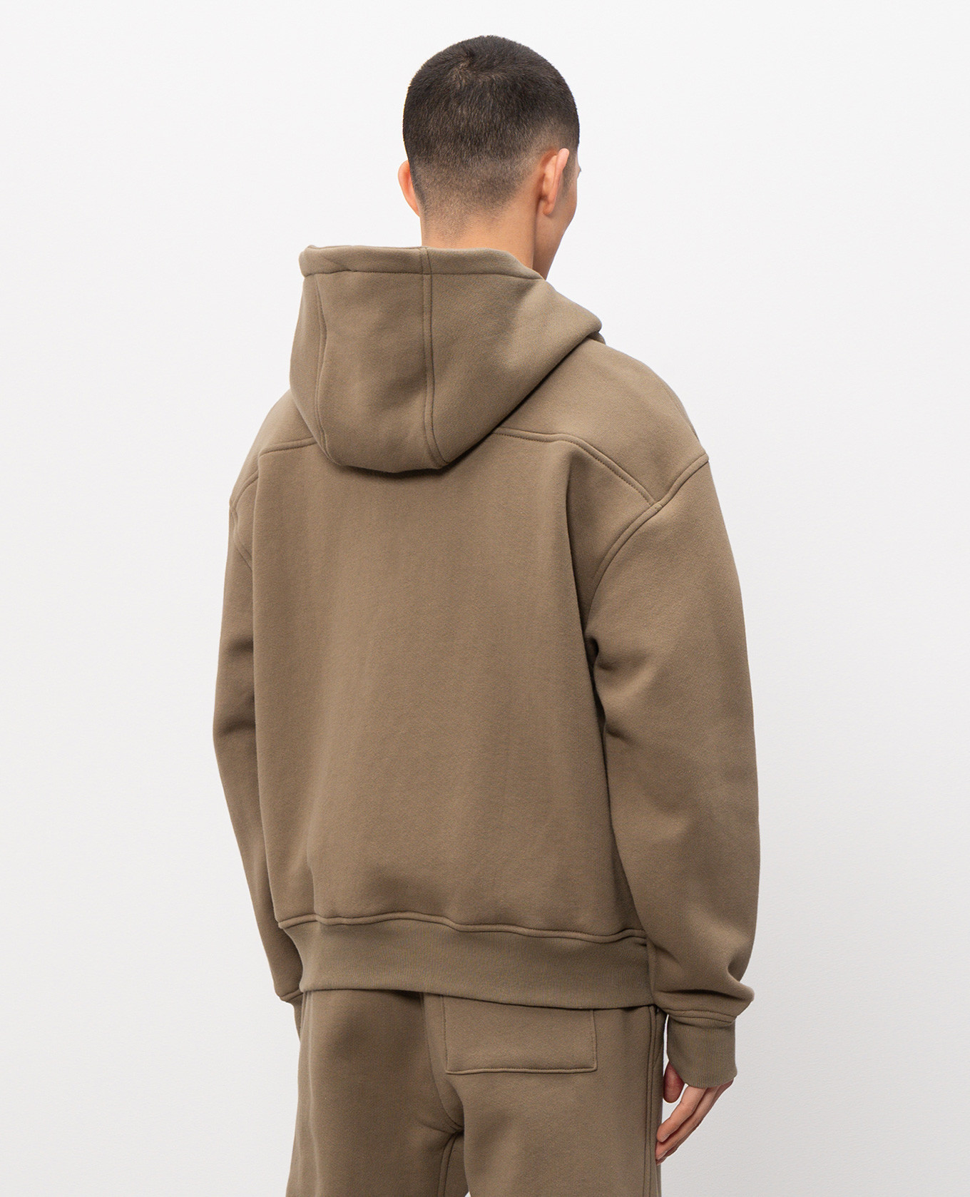 

Khaki insulated sports jacket with logo embroidery Rhude