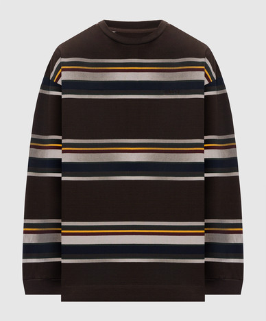 Brown striped long sleeve shirt