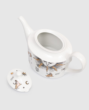 Fornasetti White porcelain teapot Astronomici P22Z300