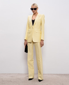 Tom Ford Yellow wool and silk jacket with accent shoulders GI3054FAX1666