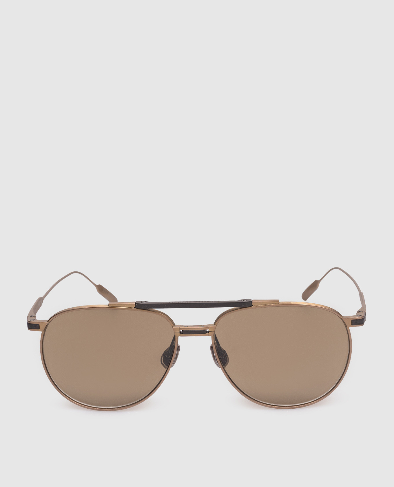 

Intarsia Rays Gold Aviator Sunglasses Brunello Cucinelli, Golden