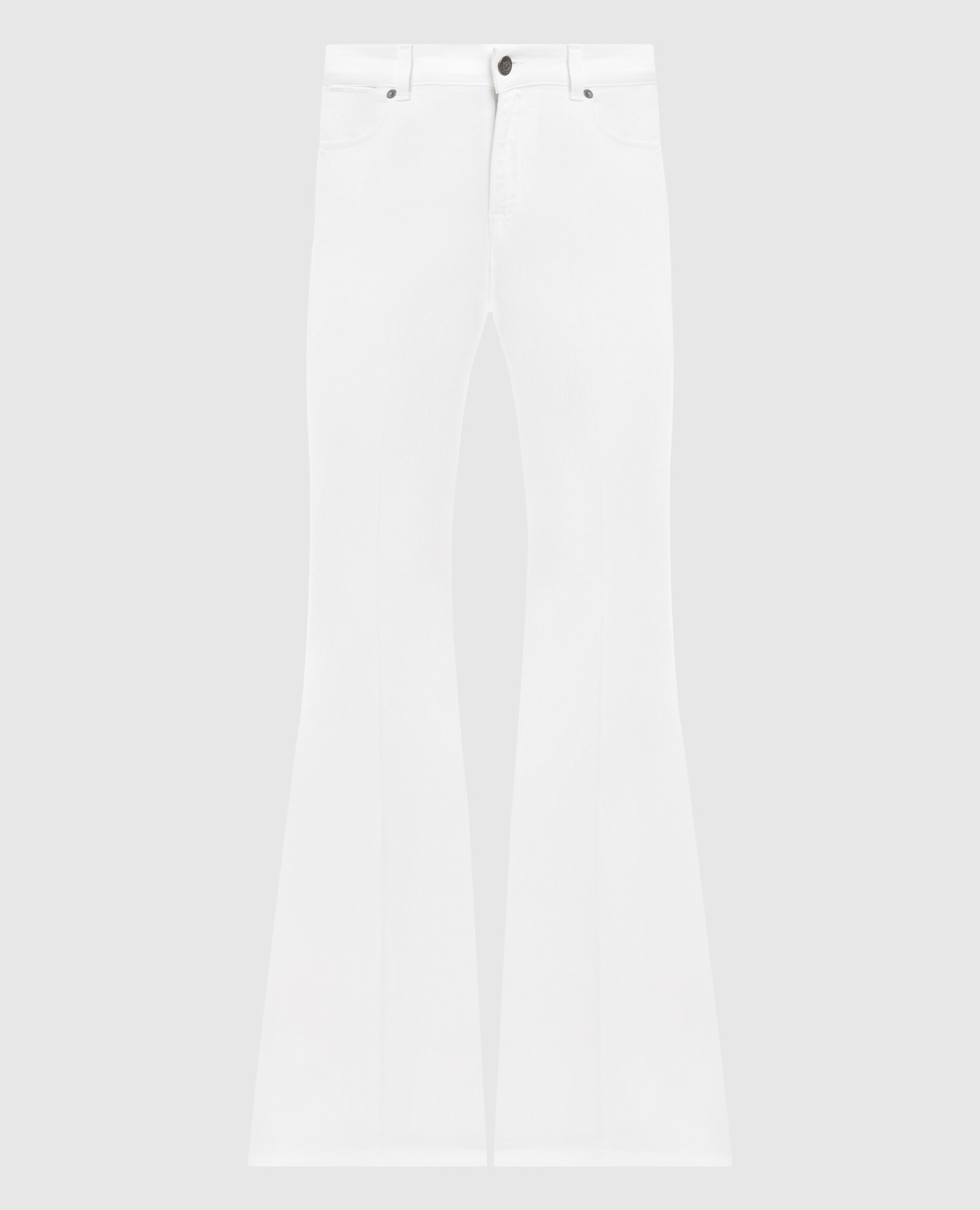 

White flared jeans with logo patch Twinset