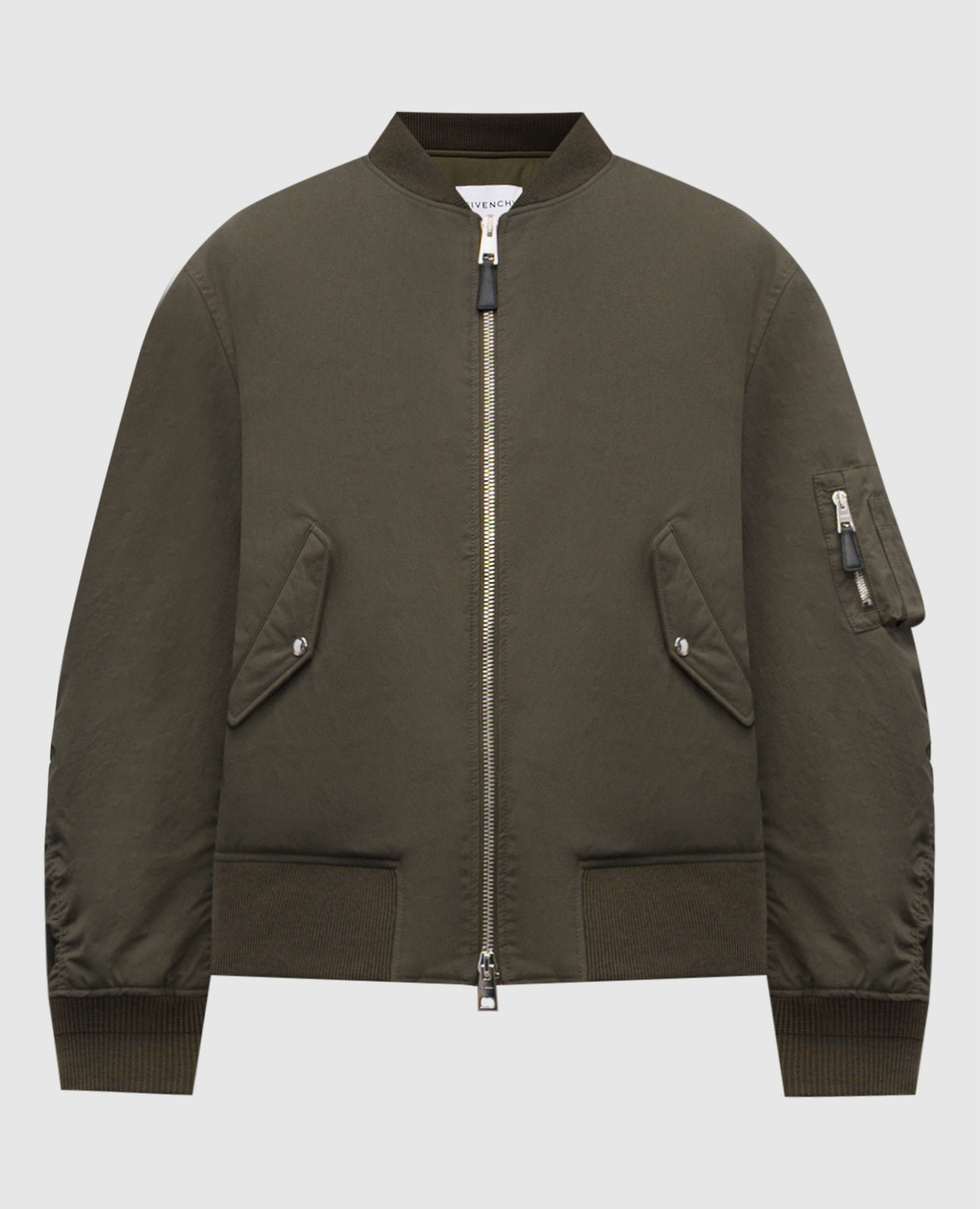 

Khaki bomber jacket with logo print Givenchy