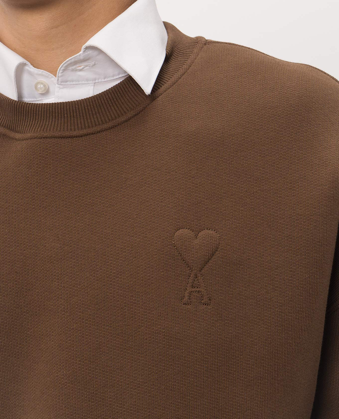 Brown insulated sweatshirt Ami Paris 5