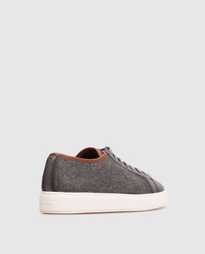 Santoni Gray combination sneakers MBCD22241BARTLNL