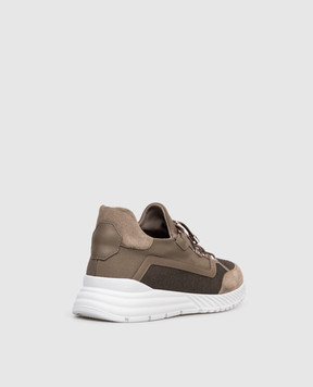Stefano Ricci Khaki combination sneakers UV689G2402TSDPWY