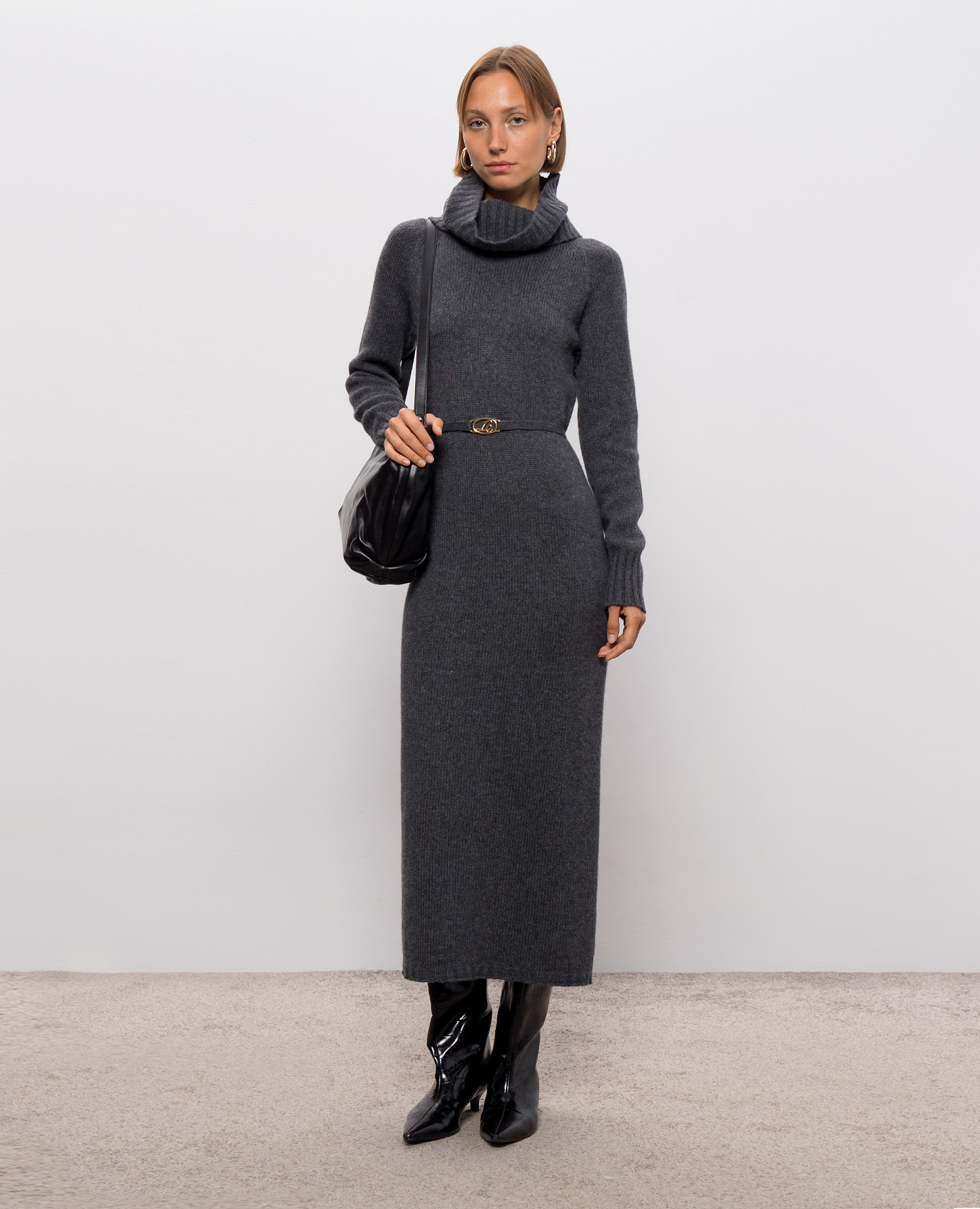 Gray dress with wool Twinset 2