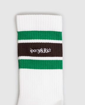 Sporty & Rich White socks with logo embroidery AC00483300WH105
