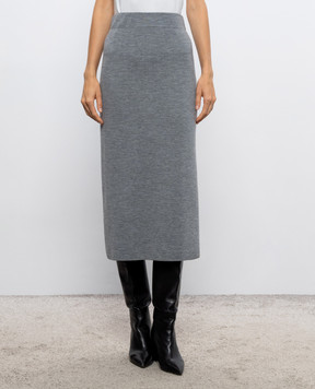 Max Mara SONNI gray wool skirt MMLSONNI