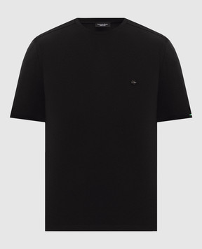 Stefano Ricci Black T-shirt with emblem SFRMNH6104920803