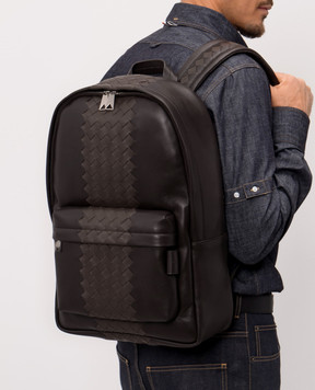 Bottega Veneta Brown Intrecciato leather backpack 828527V4O9P