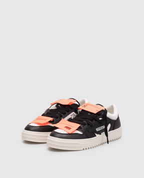 Off-White Black leather 3.0 Court sneakers with appliqués OWIA28ES26LEA001