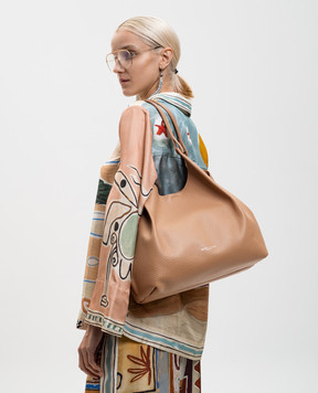 Gianni Chiarini Brown leather Dua tote bag with logo BS9720RNGDBLTU