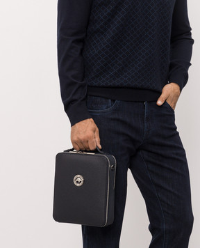 Stefano Ricci Blue leather bag with emblem ND218GTPVD