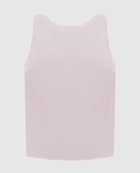 Loulou de Saison Gema pink silk top with open back GEMA