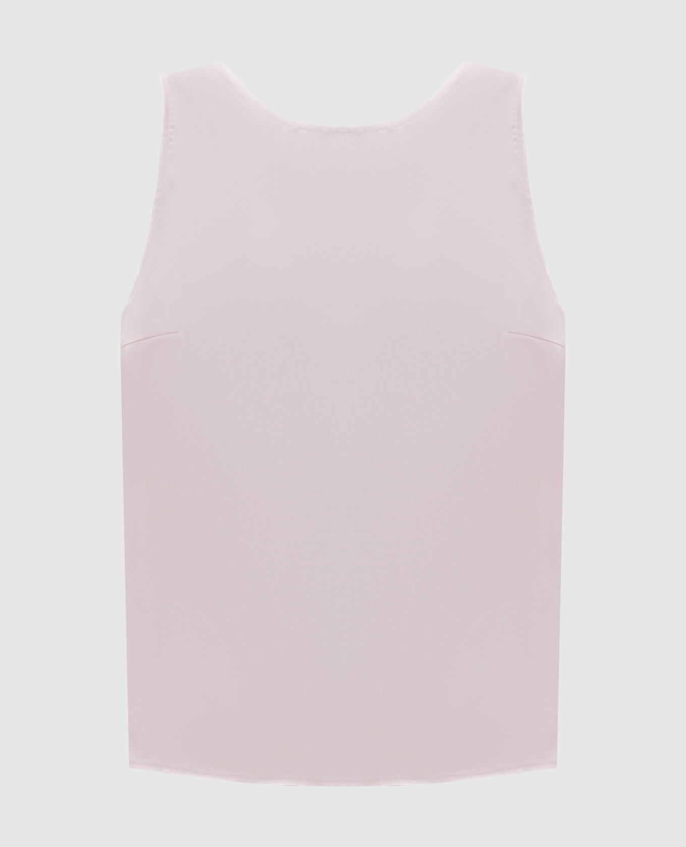 Top Gema in seta rosa con schiena scoperta