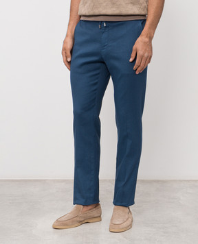 Stefano Ricci Blue linen pants M1T6100051LCTL1U